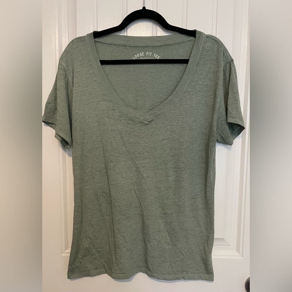 Aeropastale - Loose Fit Women's Tee - Size M - Two Shirts - Gray & Green